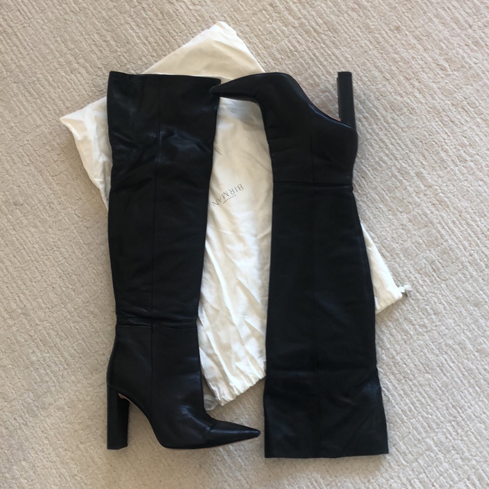 Alexandre birman fine Napa leather over the knee boots size 38 1/2 black